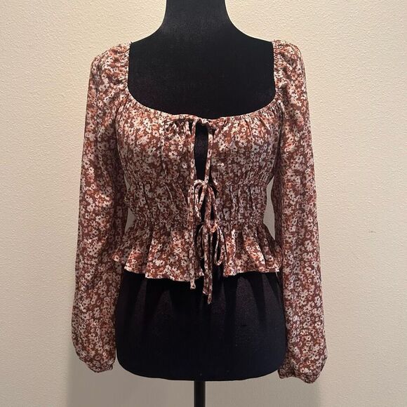 NWT Small Active USA Top Tie Front - Picture 2 of 10